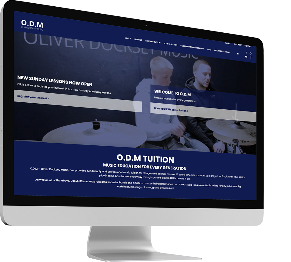 Case Studies > Oliver Docksey Music > Desktop > Image 1